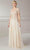 Christina Wu Elegance 17126 - Beaded Foliage V-Neck Evening Gown Evening Dresses 6 / Almond