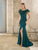 Christina Wu Eleganve 17165 - Feather Neckline Sheath Prom Gown Special Occasion Dress