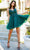 Cinderella Couture 5112J - Embroidered Illusion Bodice Cocktail Dress Special Occasion Dress XS / Hunter Green