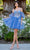 Cinderella Couture 5135J - Illusion Scoop A-Line Cocktail Dress Special Occasion Dress XS / Dusty Blue