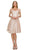 Cinderella Couture 8012J - Off-Shoulder Glitter Cocktail Dress Homecoming Dresses XS / Rosegold