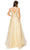 Cinderella Couture 8029J - Gold Embroidered A-Line Prom Gown Special Occasion Dress