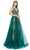 Cinderella Couture 8029J - Gold Embroidered A-Line Prom Gown Special Occasion Dress