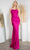 Cinderella Couture 8035J - Cowl Neck Corset Prom Gown Special Occasion Dress XS / Fuchsia