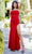 Cinderella Couture 8035J - Cowl Neck Corset Prom Gown Special Occasion Dress XS / Red