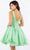 Cinderella Couture 8047J - Glittered Pleated A-Line Cocktail Dress Special Occasion Dress