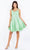 Cinderella Couture 8047J - Glittered Pleated A-Line Cocktail Dress Special Occasion Dress XS / Lime