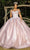 Cinderella Couture 8060J - Floral Applique Off-Shoulder Ballgown Special Occasion Dress