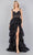 Cinderella Couture 8093J - Embroidered Tiered Skirt Prom Dress Prom Dresses L / Black