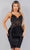 Cinderella Couture 8121J - Sequin Embellished V-Neck Cocktail Dress Cocktail Dresses