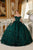 Cinderella Divine 15704 - Floral Appliqué Sweetheart Ballgown Ball Gowns XS / Emerald