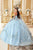 Cinderella Divine 15714 - Floral Applique Strapless Ballgown Quinceanera Dresses