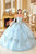 Cinderella Divine 15714 - Floral Applique Strapless Ballgown Quinceanera Dresses