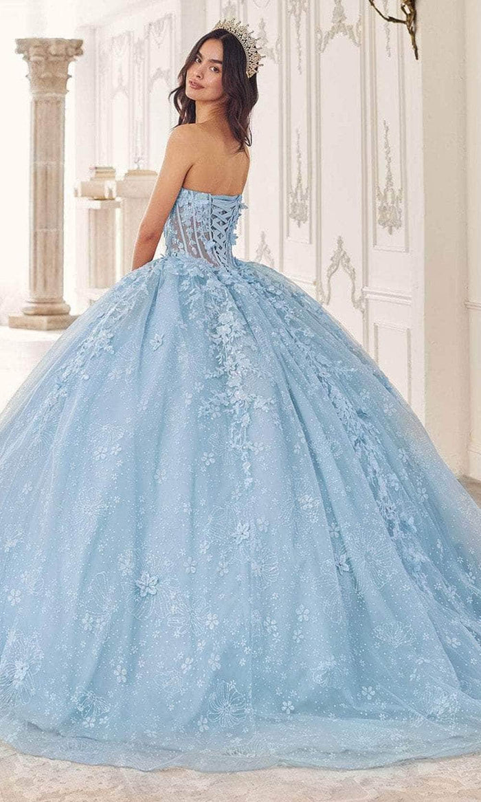 Cinderella Divine 15719 - Ornately Appliqued Ballgown Ball Gowns XXS / Blue