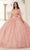 Cinderella Divine 15719 - Ornately Appliqued Ballgown Ball Gowns XXS / Blush