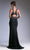 Cinderella Divine 71041-1 - Halter Floral Beaded Evening Gown Evening Dresses