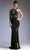 Cinderella Divine 71041-1 - Halter Floral Beaded Evening Gown Evening Dresses