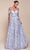 Cinderella Divine 7441 - Floral Print A-Line Evening Gown Prom Dresses