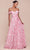 Cinderella Divine 7441 - Floral Print A-Line Evening Gown Prom Dresses