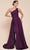 Cinderella Divine 7450 - Asymmetrical Hem Long Gown Prom Dresses 2 / Eggplant