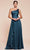 Cinderella Divine 7450 - Asymmetrical Hem Long Gown Prom Dresses 2 / French Navy