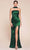 Cinderella Divine 7451 - Strapless Satin Long Gown Bridesmaid Dresses 2 / Emerald