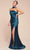 Cinderella Divine 7451 - Strapless Satin Long Gown Bridesmaid Dresses 2 / French Navy