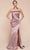 Cinderella Divine 7451 - Strapless Satin Long Gown Bridesmaid Dresses 2 / Mauve