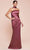 Cinderella Divine 7451 - Strapless Satin Long Gown Bridesmaid Dresses 2 / Mauve Rose