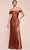 Cinderella Divine 7452 - High Slit Satin Long Gown Bridesmaid Dresses 2 / Sienna