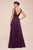 Cinderella Divine - 7469 Sleeveless V Neck Flowing Satin Gown Bridesmaid Dresses