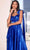 Cinderella Divine 7490 - Tie Strap A-Line Evening Dress Prom Dresses