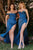 Cinderella Divine 7492 - Off Shoulder Cowl Neck Evening Gown Evening Dresses