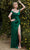 Cinderella Divine 7492C - Cowl Neck Sheath Evening Gown Evening Dresses 18 / Emerald