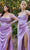 Cinderella Divine 7492C - Cowl Neck Sheath Evening Gown Evening Dresses 18 / Lavender