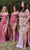 Cinderella Divine 7492C - Cowl Neck Sheath Evening Gown Evening Dresses 18 / Mauve Rose