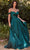 Cinderella Divine 7493C - A-Line Evening Off Shoulder Evening Dress Evening Dresses 18 / Emerald