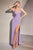 Cinderella Divine 7494 - Deep V-Neck Satin Evening Gown Evening Dresses