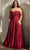 Cinderella Divine 7496C - Knotted Bodice Sweetheart Gown Evening Dresses 16 / Burgundy