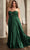 Cinderella Divine 7496C - Knotted Bodice Sweetheart Gown Evening Dresses 16 / Hunter Green