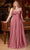 Cinderella Divine 7496C - Knotted Bodice Sweetheart Gown Evening Dresses 16 / Mauve Rose