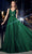 Cinderella Divine 7497 - V-Neck Prom Dress with Knotted Ruching Prom Dresses 2 / Hunter Green