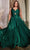 Cinderella Divine 7497 - V-Neck Prom Dress with Knotted Ruching Prom Dresses