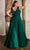 Cinderella Divine 7497 - V-Neck Prom Dress with Knotted Ruching Prom Dresses