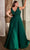 Cinderella Divine 7497C - V-Neck Knot Detail Evening Dress Evening Dresses