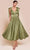 Cinderella Divine 7499 - Tea Length A-Line Dress Bridesmaid Dresses 2 / Greenery