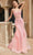 Cinderella Divine 9316 - Sheer Corset Bodice Embroidered Sleeveless Prom Dress Prom Dresses 2 / Pink