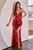 Cinderella Divine B1141 - Sheath Dress with Sparkling Pailette Detailing Prom Dresses 2 / Red