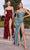 Cinderella Divine BD111 - Straight Across Draped Prom Dress Prom Dresses XS / Burgundy