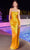 Cinderella Divine BD111 - Straight Across Draped Prom Dress Prom Dresses XS / Yellow